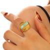 Anillo de acero de titanio con textura suave, estilo retro, de moda transfronteriza francesa, resistente a la decoloración, para niñas, con hardware para el dedo, anillo de cola