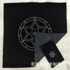 En Stock Estilo Europeo Tarot carta estrella de cinco puntas mantel de franela negra traje mantel de ceremonia vintage bolsa para cartas tapete de mesa venta al por menor