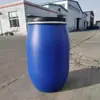 Barril com Flange Espessado, Barril Azul para Líquidos Químicos Residuais, Barril com Braçadeira de 60 Litros, Barril de Plástico com Aditivo de Vedação, Barril Redondo com Braçadeira