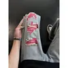 Jeans Azules Lavados Rasgados para Hombre, Pantalones Acampanados Elegantes con Bloques de Color, Pantalones Rectos Ajustados Limpios