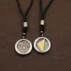Colgante de Moneda de Dinero Espíritu de la Montaña con Colgante de Moneda de Cobre Collar de Cuerda Decoración Regalo para Hombres y Mujeres