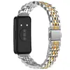 Adecuado para Huawei Watch11 Correa de Reloj de Acero Inoxidable Metálico Pulsera Huawei 11Pro Hebilla de Goma Hebilla Pequeña Correa de Acero de Siete Perlas