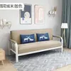 Sofá-cama dobrável pequeno de dupla utilização para sala de estar em tecido, sofá simples de tecido tecnológico para uma/duas pessoas para apartamentos de aluguel