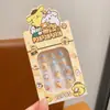 Novas Unhas Infantis Removíveis Vestíveis na Caixa para Meninas, Adesivos de Unha Removíveis, Adesivos de Unha Exquisitos de Desenho Animado, Peças de Unha