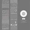 Cinta para Mascotas Crepúsculo Serie Espacio en Blanco Transparente Básico Patrón Versátil Material de Decoración para Diario Pegatinas Reutilizables 4 Opciones
