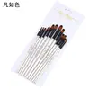 Conjunto de Pincéis de Pintura com Cabo Curto, Cerdas de Nylon, Ponta Angular/Plana, Conjunto de 12 Peças, Pincéis para Aquarela, Pincéis para Acrílico, Pincéis para Pintura a Óleo