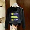 Camiseta Infantil de Manga Larga con Estampado de Dibujos Animados 2026, Camiseta Básica de Algodón Puro para Niños de Primavera y Otoño