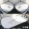Cojín Cálido de Asiento de Coche de Invierno Cojín de Asiento de Pana Juego de Tres Piezas Delantero y Trasero Cojín de Asiento de Coche de Felpa Corta de Otoño e Invierno Antideslizante