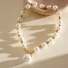 Collar de perlas en capas con cuentas transfronterizo europeo y americano, cadena para la clavícula estilo fiesta vintage, lujo ligero, accesorio versátil de alta gama para mujer