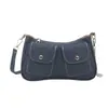 Tecido Jeans é Popular Este Ano com Designs Únicos para Mulheres, 2026 Nova Bolsa Casual Tendência de Grande Capacidade com Corrente para Axila/Ombro