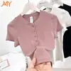 Camiseta de Manga Corta Lulu Bling para Mujer, Ajuste Delgado, Cuello Henley, Verano, Secado Rápido, Transpirable, Versátil, Top de Yoga