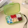 Pastillero Mini de 6 Compartimentos para Viaje, Caja de Almacenamiento Portátil de Doble Propósito para Medicamentos y Accesorios, Pequeño Organizador de Pastillas