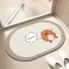 Alfombrilla de Piso para Baño de Barro Diatomeas Almohadilla para Pies Absorbente de Agua Felpudo Antideslizante para Puerta de Inodoro Alfombra para Baño en Casa