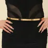 Moda transfronteriza europea y americana cadena de cuerpo liso de metal vestido cintura cadena de cintura Joker sello de cintura en stock venta al por mayor de fábrica