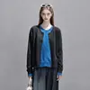Cárdigan Delgado de Punto Falso Dos Piezas con Bloques de Color para Mujer, Conjunto Estilo Coreano de Principios de Otoño, Cárdigan Corto de Punto Estilo Chanel