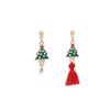 Ins Vintage Otoño e Invierno Borla de Felpa Aretes de Navidad Europeos y Americanos Transfronterizos Nuevos Productos Accesorios Aretes de Perlas Irregulares