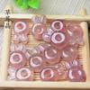 Espuma de água Jade Hetian jade calcedônia coelho orelha de coelho donut fivela de segurança pingente
