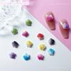 Pintura al óleo de celebridad en línea Camelia manicura joyería colorida rosa manicura pequeña joyería luminosa dopamina manicura joyería