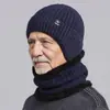 Sombrero para personas de mediana edad y ancianos para hombre, invierno, cálido, protección para las orejas, sombrero para anciano, invierno para hombre, padre, abuelo, sombrero de lana tejido