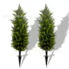 Decoración Navideña Artificial de Pino Verde de Moda para Césped Exterior con Piezas Desmontables