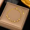[Collar + Pulsera] Estilo Francés Ins de Lujo Accesible Cadena para Clavícula de Corazón Estilo Dulce Collar de Acero de Titanio con Borla de Corazón de Melocotón para Mujer