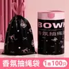 Sacos de Lixo de Losna, 100 Peças, Sacos de Lixo Domésticos com Cordão, Resistentes a Rasgos, Espessados, Não Fáceis de Romper, Sacos de Lixo com Cordão