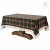 Toalha de mesa com babados atmosfera de Natal Temu transfronteiriça toalha de mesa estilo country americano decoração de casa de temporada gato voando