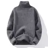 Exclusivo transfronteiriço para Europa e América estilo preguiçoso suéter gola alta masculino folgado espessado veludo imitação de vison tricô pulôver camada base