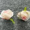 Simulação 5,5 CM flor rosa atacado parede de flores de casamento paisagem arranjo de flores de plantas verdes adereço de cabeça de Halloween tecido de seda rosa