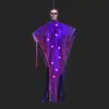 Decoração de caveira brilhante pendurada para casas mal-assombradas, salas secretas, adereços para montagem de atmosfera de terror, luzes LED de festa, decoração de fantasma
