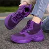 Zapatos de Algodón con Forro de Terciopelo de Caña Alta para Mujer, Punta Ancha, Antideslizantes, Cálidos, Zapatos de Madre, Para Personas de Mediana Edad y Mayores, Suela Suave, Zapatos para Caminar, Botas de Talla Grande para Mujer