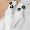 Calcetines Florales Hechos a Mano para Mujer de Forro Polar Coral, Calcetines Gruesos para Dormir, Calcetines Cálidos para el Hogar, Calcetines de Maternidad de Color Sólido