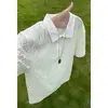 Llegada Nueva Verano 2026 Estilo Hong Kong Oversize Hueco Elegante Camiseta de Manga Corta
