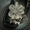 Accesorios de Flor de Zapato de Cristal de Alta Resistencia Estilo Coreano con Lentejuelas de Perlas, Exquisitos Borlas de Cristal Estilo Lujo Ligero