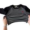 Camiseta térmica acolchada para niños Chen Ma 24 otoño e invierno niños y niñas combinación de colores camiseta de manga larga bebé de terciopelo cálida por dentro t moda