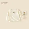 Roupas Infantis Meninas Outono Vestuário Camiseta 2026 Novo Estilo Menina Bebê Estilo Coreano Simples Manga Longa Top Infantil Confortável Primavera e Outono Classe A
