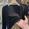Xale de Proteção Solar de Seda de Gelo Primavera e Verão Novo Fino Versátil Elegante Simples Estilo Ocidental Manga Longa Cardigã Externo Tricotado