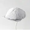 Boina fina de estilo retro japonés a rayas plisada de ala suave para primavera y otoño, un sombrero de estilo literario moderno y casual para mujer, una gorra de plato única