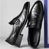 Sapatos Sociais Masculinos de Couro Genuíno Bico Fino Transfronteiriços Sapatos Formais de Negócios Masculinos Sapatos Casuais Britânicos Bico Fino Sem Cadarço Sapatos de Trabalho