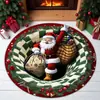 Tapete de Chão Estéreo 3D de Natal Tapete Redondo de Natal Tapete Decorativo para Sala de Estar Quarto Cabeceira Tapete de Chão Atacado