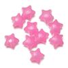 Cuentas perforadas de dos colores con forma de estrella de cinco puntas en forma de gelatina acrílica, para hacer pulseras, collares y accesorios con cuentas.