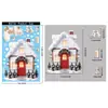 Pegatinas Navideñas Transfronterizas Muñeco de Nieve Reno Copo de Nieve Pegatinas para Ventana Decoración de Atmósfera Navideña Papá Noel Casa de Nieve Pegatinas Estáticas para Vidrio