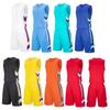 Ropa de Baloncesto al por Mayor Ropa de Baloncesto para Niños con Bolsillo Bilateral Traje de Ropa de Entrenamiento para Hombre Compra en Grupo Jersey Azul Personalizado para Adulto