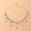 Cadena de cintura con borlas de estilo retro transfronterizo, cadena corporal de monedas de metal, cadena de cintura de metal versátil, accesorios de ropa para falda