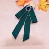 Pajarita con Cuello Floral para Mujer, Estilo Universitario, Accesorio Formal de Broche para Camisa Estilo Británico Profesional por Metabo