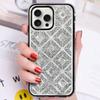 Adecuado para Funda de Teléfono Móvil Apple 16promax Apple 15 Enrejado con Diamantes Incrustados 14promax Tendencia Cubierta Protectora