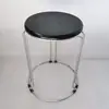 Taburete Doméstico Engrosado Cuero Taburete Alto Banco Mesa Comedor Apilable Simple Moderno Metal Acero Barra Taburete Redondo Taburete Madera