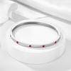 Pulsera de Acero de Titanio con Circonita Colorida de 4 mm, Chapada en Oro de 18K a la Moda, Acero Inoxidable Inmarcesible, Diamante Completo, Pulsera para Mujer
