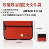 Documento de Información del Hogar Bolsa de Almacenamiento Ignífuga Bolsa para Archivo Impermeable y a Prueba de Humedad Bolsa para Documentos Pasaporte Sellada Bolsa Ignífuga para Efectivo