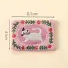 Novo Patche de Tecido com Bordado Versátil de Planta Fresca Retrô e Gato Cartoon, Patche de Tecido Quadrado para Acessórios de Cabelo, Roupas e Acessórios de Bolsa